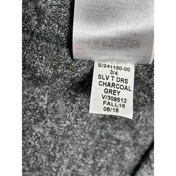 Gap Textured V-Neck Tunic Sweater Womens Size XL Gray 3/4 Sleeves Super Soft - Picture 4 of 10